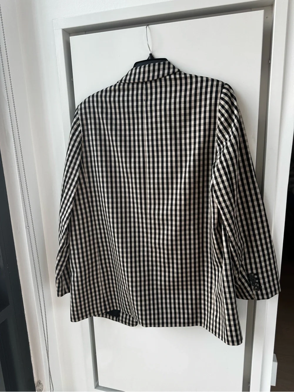 90s style Black and White Gingham Blazer